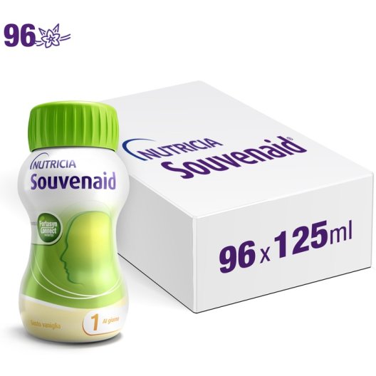 Souvenaid Vaniglia - 96 bottiglie da 125 ml - Terapia prolungata Souvenaid Vaniglia - 96 bottiglie da 125 ml - Terapia prolungata