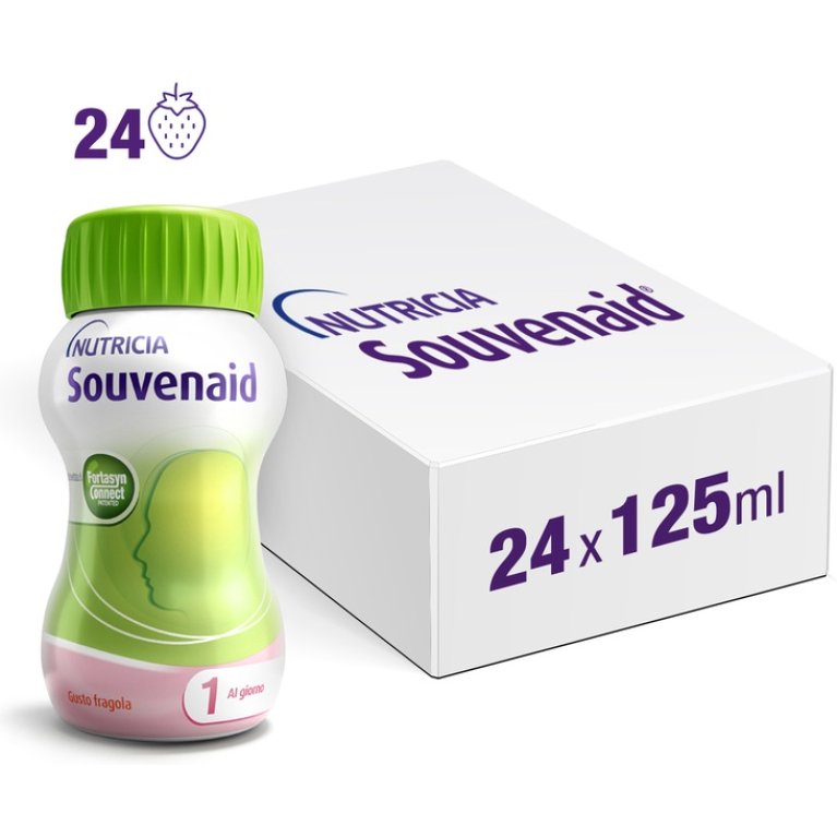 Souvenaid Fragola - 24 bottiglie da 125 ml - Maxi Formato Souvenaid Fragola - 24 bottiglie da 125 ml - Maxi Formato
