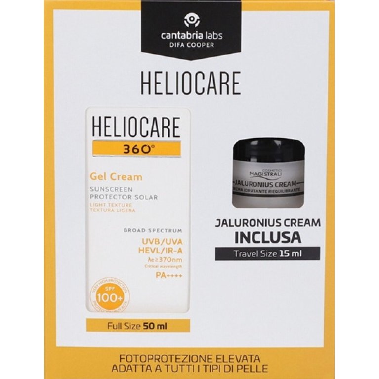 Heliocare 360 Gel Crema SPF 100+ - 50 ml + Jaluronis Cream omaggio