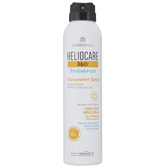 Heliocare 360° Spray Pediatrico trasparente SPF 50+ - protezione solare spray per bambini - 200 ml