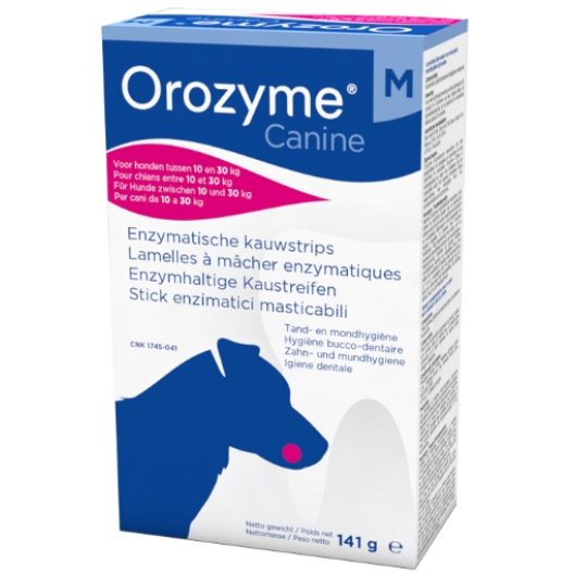 Orozyme Canine M - Stick enzimatici Masticabili per cani tra 10 e 30 Kg