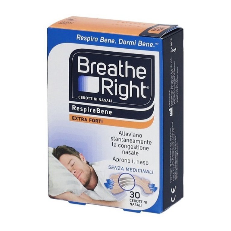 Breathe right respira bene cerotti nasali Extra Forti 30 pezzi Breathe right respira bene cerotti nasali Extra Forti 30 pezzi