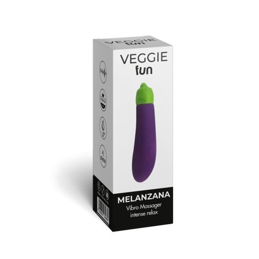 Veggie fun massaggiatore vibrante a forma di melanzana 12 cm