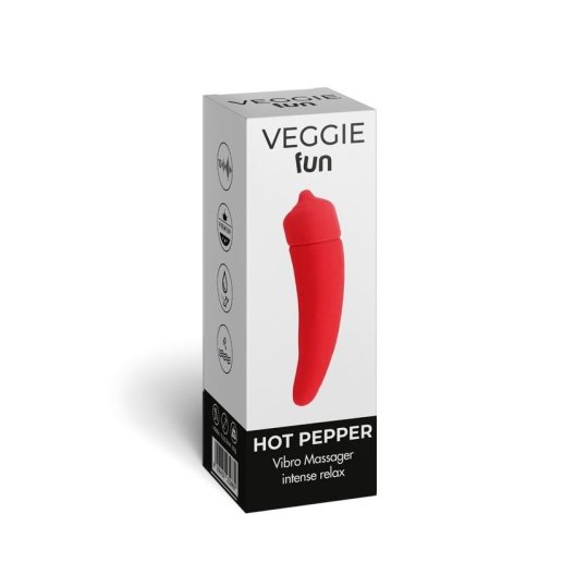 Veggie fun massaggiatore vibrante a forma di peperoncino 12 cm