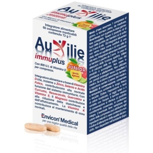 Auxilie immuplus junior - 30 compresse masticabili gusto agrumi