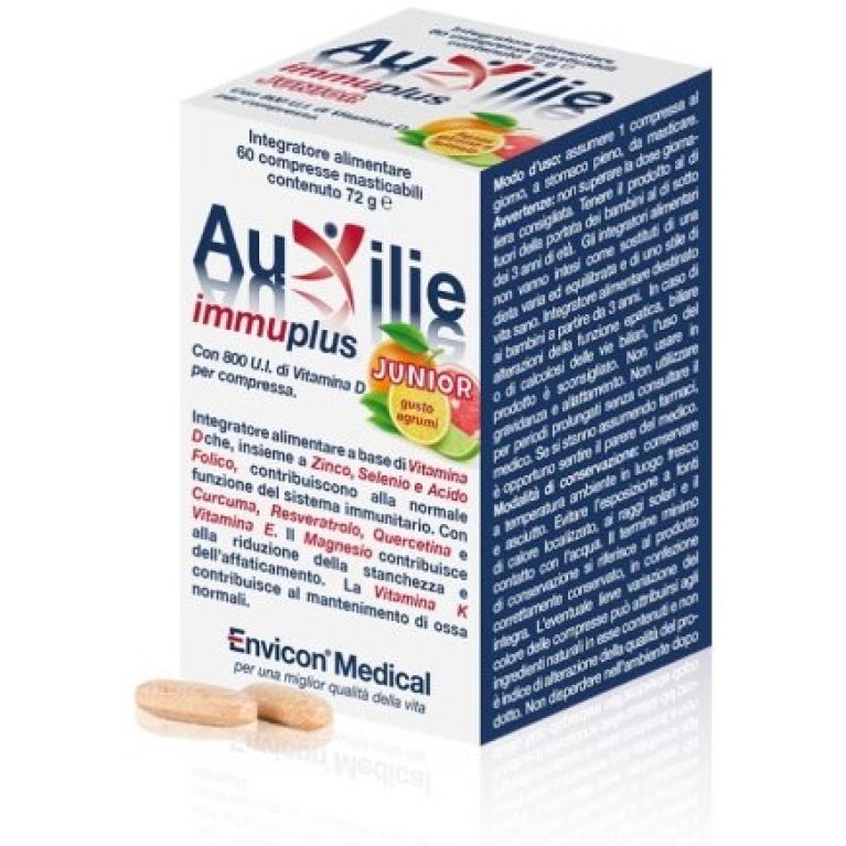 Auxilie immuplus junior - 30 compresse masticabili gusto agrumi