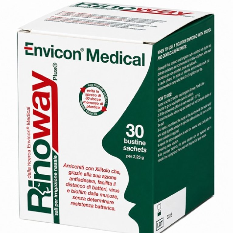 Rinoway Plus - 30 bustine - sali isotonici con xilitolo 