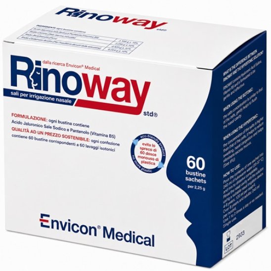 Rinoway sali isotonici per lavaggi nasali 60 bustine