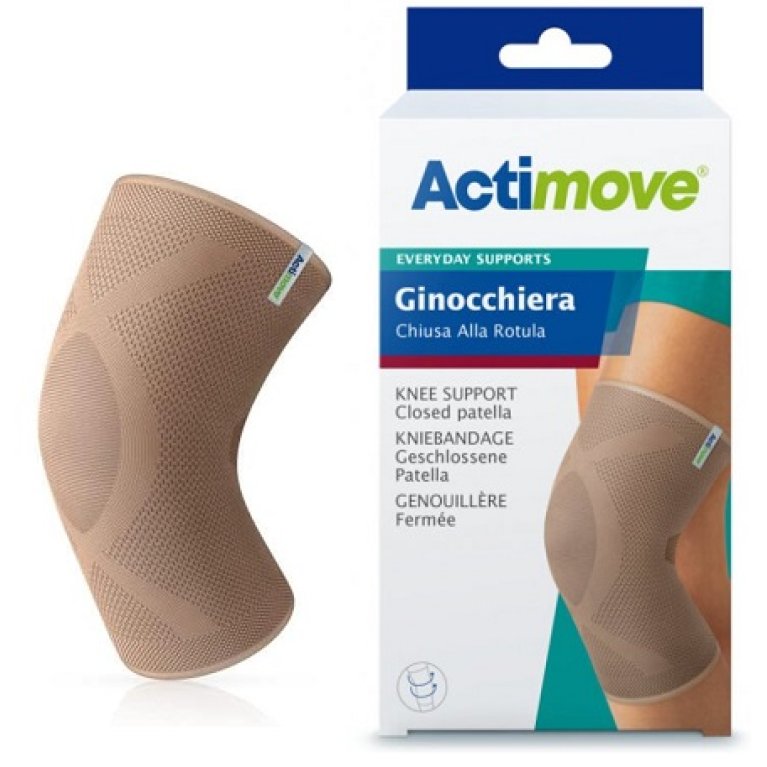 Ginocchiera elastica chiusa alla rotula Actimove - Beige - taglia XL Ginocchiera elastica chiusa alla rotula Actimove - Beige - taglia XL