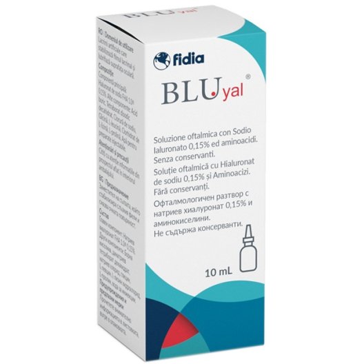 Bluyal Collirio - 10ml - Soluzione Oftalmica Senza Conservanti Bluyal Collirio - 10ml - Soluzione Oftalmica Senza Conservanti