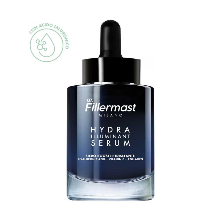 Dr. Fillermast Hydra Illuminant Siero viso con acido ialuronico, vitamina C e collagene - 30 ml
