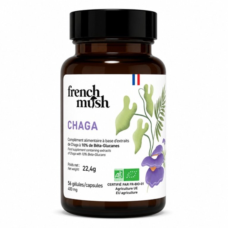 French Mush Chaga BIO - 56 capsule di Inonotus Obliquus Biologico