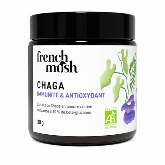 French Mush Chaga BIO - Polvere 30 g di Inonotus Obliquus Biologico French Mush Chaga BIO - Polvere 30 g di Inonotus Obliquus Biologico