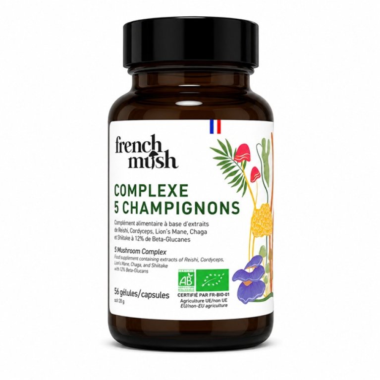 French Mush Complesso 5 Funghi BIO - 56 capsule