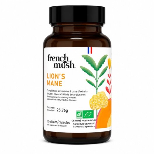 French Mush Lion's Mane BIO - 56 capsule di Hericium Biologico French Mush Lion's Mane BIO - 56 capsule di Hericium Biologico