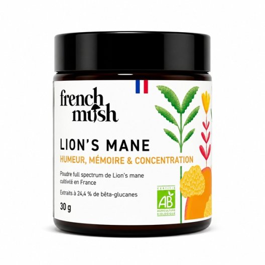French Mush Lion's Mane BIO - 30 grammi Polvere di Hericium Biologico French Mush Lion's Mane BIO - 30 grammi Polvere di Hericium Biologico