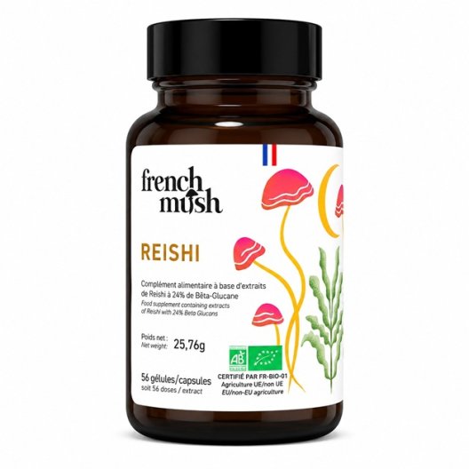 French Mush Reishi BIO - 56 capsule di Ganoderma Lucidum French Mush Reishi BIO - 56 capsule di Ganoderma Lucidum