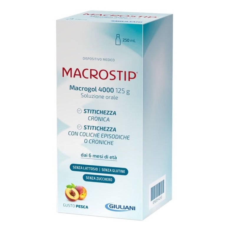 Macrostip Macrogol 4000 125 g - Gusto Pesca 250 ml