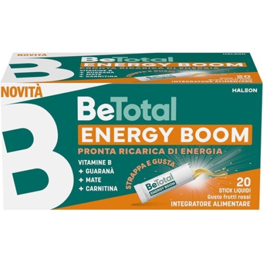 Betotal Energy Boom - 20 Stick - con caffeina e guaranà Betotal Energy Boom - 20 Stick - con caffeina e guaranà
