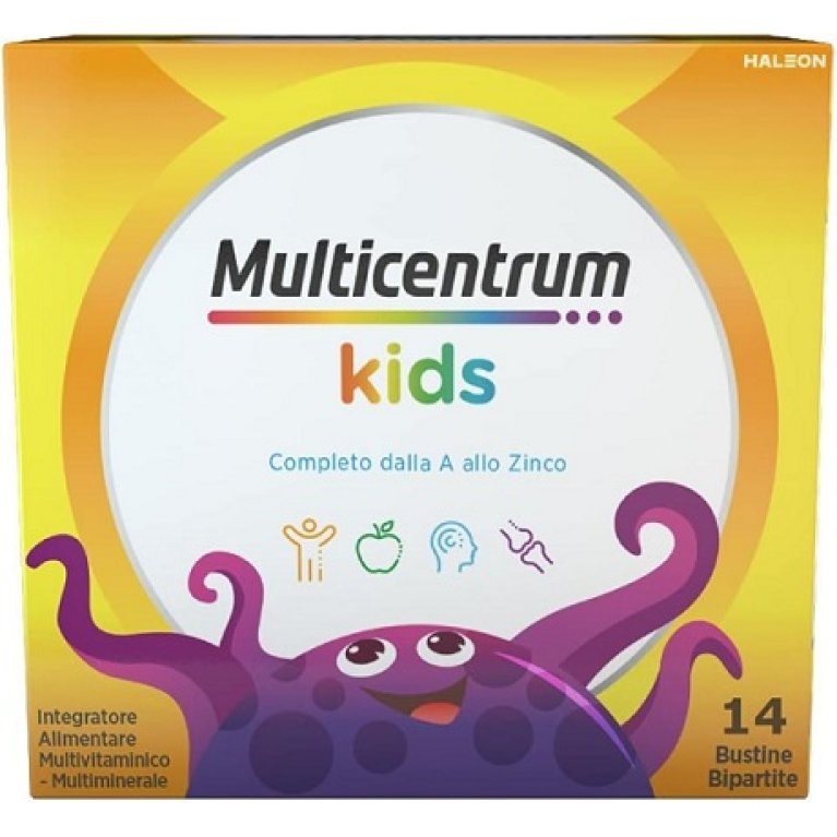 Multicentrum Kids - integratore multivitaminico per bambini dai 3 anni - 14 bustine Multicentrum Kids - integratore multivitaminico per bambini dai 3 anni - 14 bustine