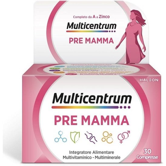 Multicentrum Pre Mamma multivitaminico specifico per la donna in ogni fase della maternità 30 compresse Multicentrum Pre Mamma multivitaminico specifico per la donna in ogni fase della maternità 30 compresse