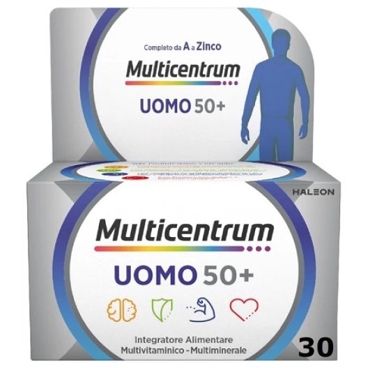 Multicentrum Uomo 50+ multivitaminico per l'uomo over 50 - 30 compresse Multicentrum Uomo 50+ multivitaminico per l'uomo over 50 - 30 compresse