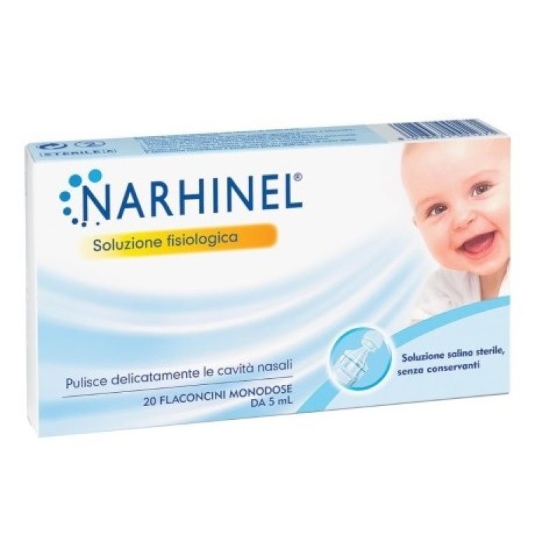 Narhinel soluzione fisiologica 20 flaconcini monodose da 5 ml Narhinel soluzione fisiologica 20 flaconcini monodose da 5 ml