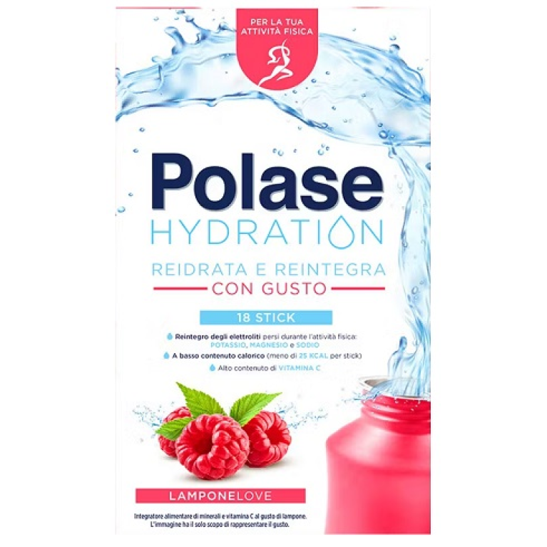 Polase Hydration Lampone integratore salino per l'attività fisica - 12 bustine