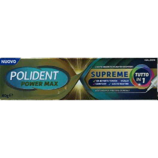 Polident Power Max Supreme tutto in 1 - 40 grammi Polident Power Max Supreme tutto in 1 - 40 grammi