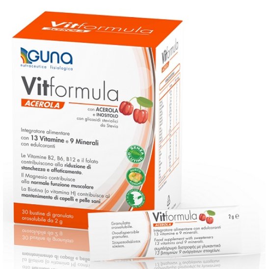 Vitformula Acerola multivitaminico con vitamina C naturale 30 stick Vitformula Acerola multivitaminico con vitamina C naturale 30 stick
