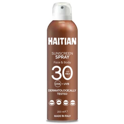 Protezione Solare Spray SPF 30+ per viso e corpo Haitian - 200 ml Protezione Solare Spray SPF 30+ per viso e corpo Haitian - 200 ml