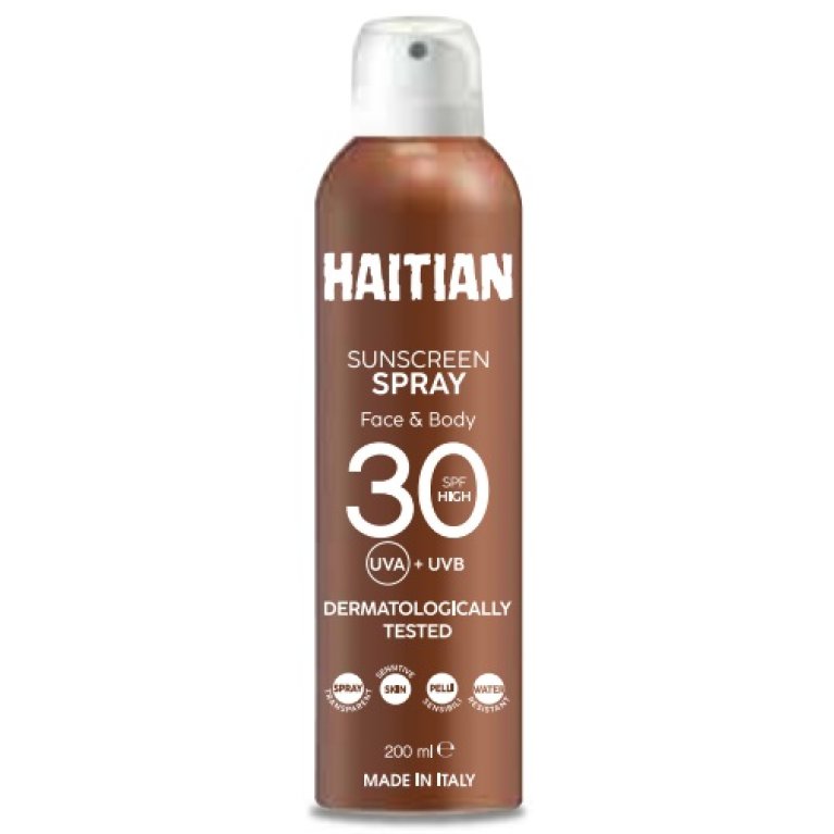 Protezione Solare Spray SPF 30+ per viso e corpo Haitian - 200 ml Protezione Solare Spray SPF 30+ per viso e corpo Haitian - 200 ml