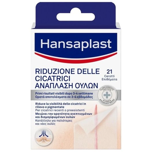 Hansaplast Cerotto Riduzione Cicatrici - 21 cerotti 6,8x3,8 cm Hansaplast Cerotto Riduzione Cicatrici - 21 cerotti 6,8x3,8 cm