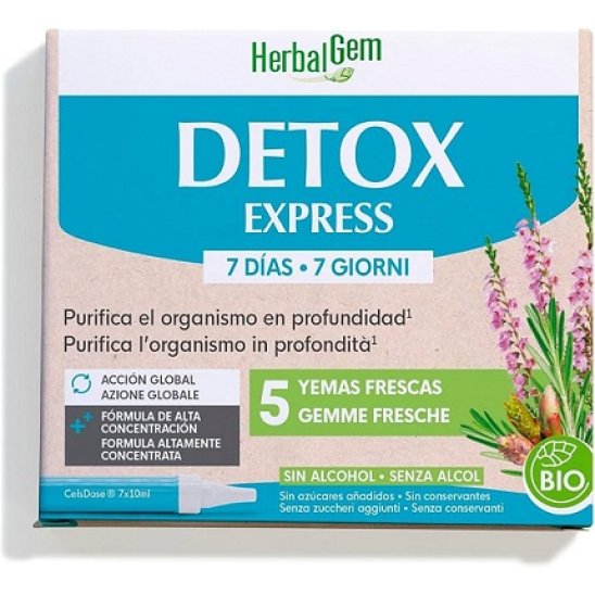 Herbalgem Detox Express 7 giorni - 7 fiale da 10 ml