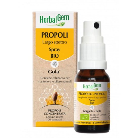 Herbalgem Propoli BIO spray a largo spettro 15 ml Herbalgem Propoli BIO spray a largo spettro 15 ml