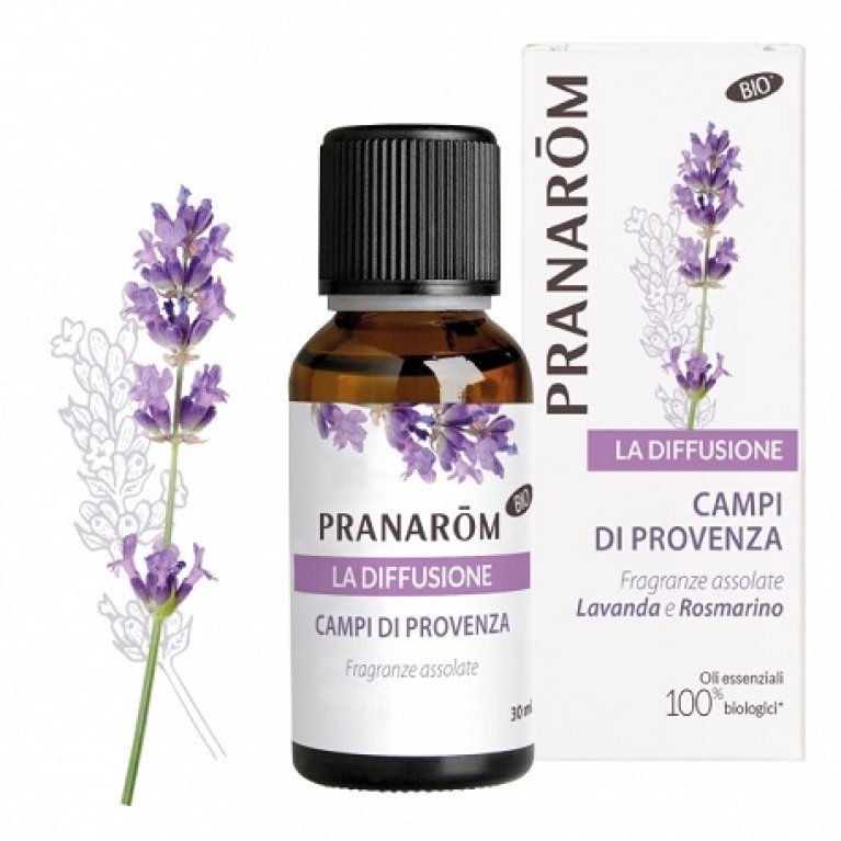 Pranarom la Diffusione Campi di provenza olio essenziale di lavanda Bio per diffusore d'ambiente - 30 ml