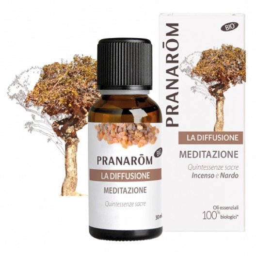 Pranarom la Diffusione Meditazione quintessenze sacre di incenso e nardo per diffusore - 30 ml