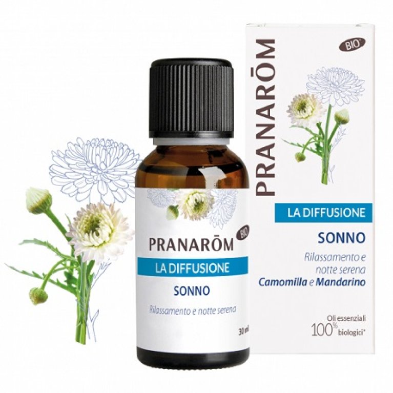 Pranarom la Diffusione Sonno - Olio essenziale di Camomilla e Mandarino Bio per diffusore d'ambiente - 30 ml Pranarom la Diffusione Sonno - Olio essenziale di Camomilla e Mandarino Bio per diffusore d'ambiente - 30 ml