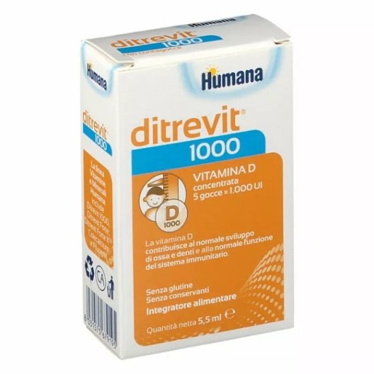 Ditrevit 1000 integratore di vitamina D3 per bambini in gocce 5,5 ml Ditrevit 1000 integratore di vitamina D3 per bambini in gocce 5,5 ml