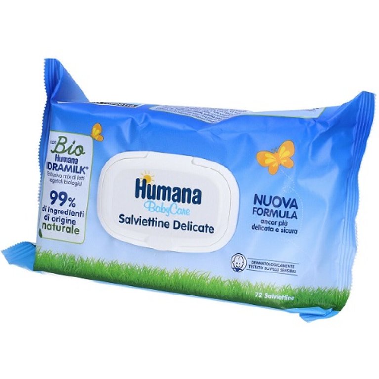 Salviettine detergenti delicate Humana Babycare - 72 salviettine Salviettine detergenti delicate Humana Babycare - 72 salviettine