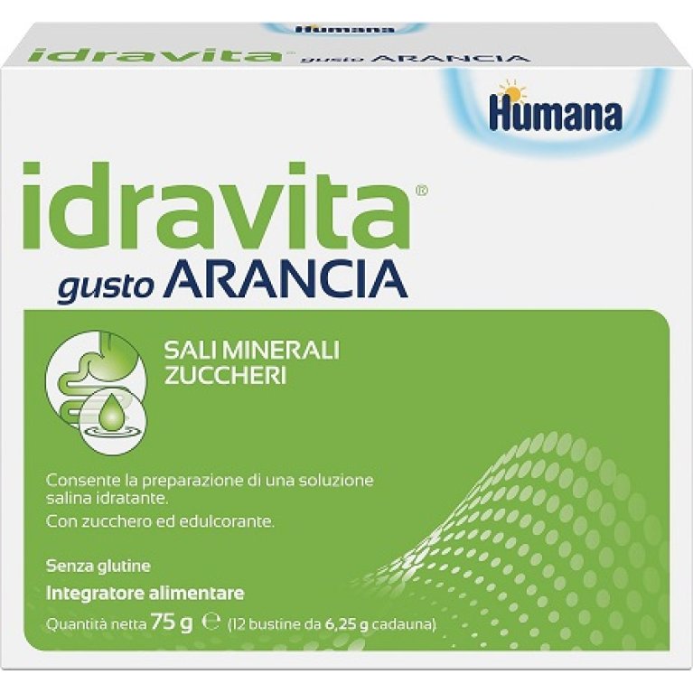 Idravita gusto Arancia integratore di zuccheri e sali minerali - 12 bustine