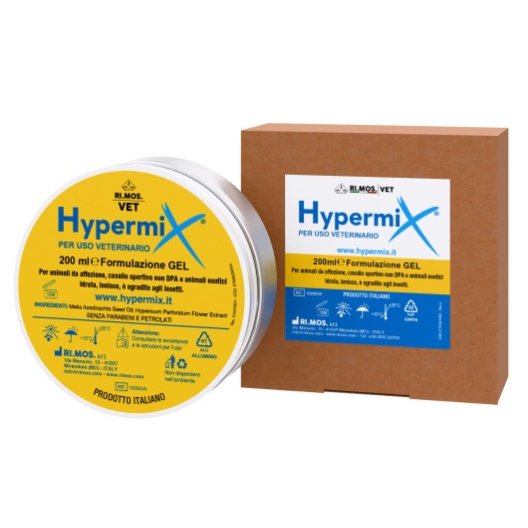 Hypermix Barattolo Gel 200ml per Cute Lesa Animali | Neem e Iperico Hypermix Barattolo Gel 200ml per Cute Lesa Animali | Neem e Iperico