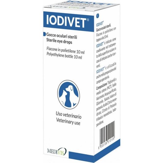 Iodivet - gocce oculari sterili per cani e gatti - 10 ml