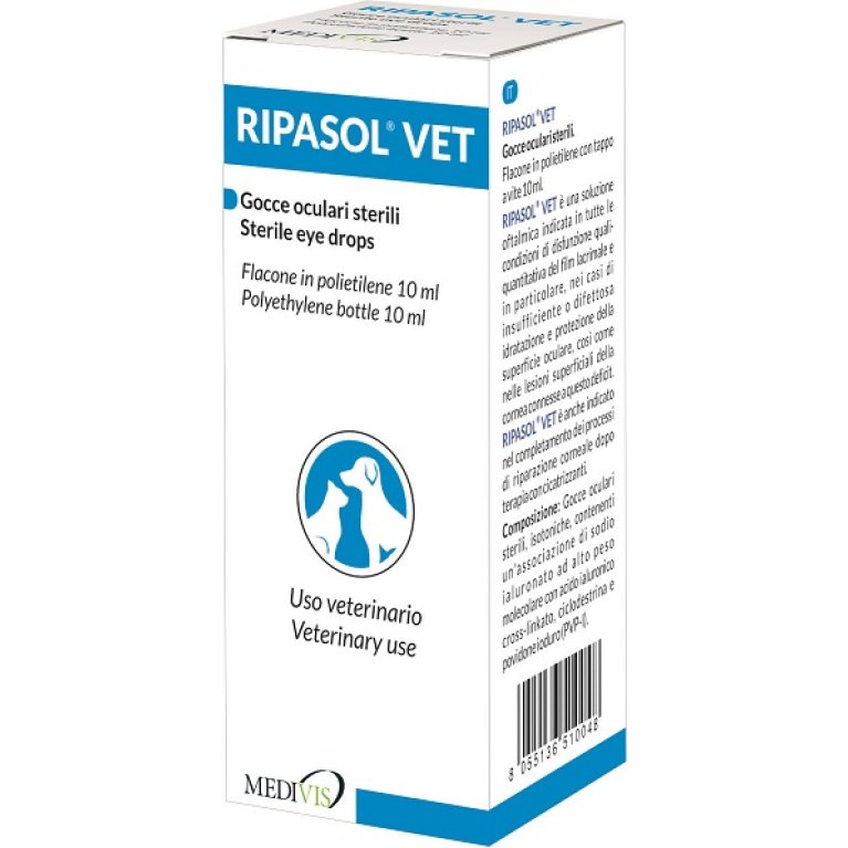 Ripasol Vet - gocce oculari per cani e gatti - 10 ml Ripasol Vet - gocce oculari per cani e gatti - 10 ml