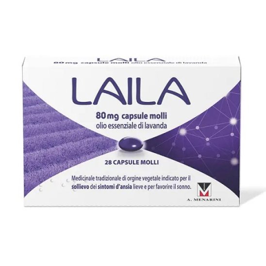 Laila - 28 capsule molli - medicinale per i sintomi dell'ansia e per l'insonnia Laila - 28 capsule molli - medicinale per i sintomi dell'ansia e per l'insonnia