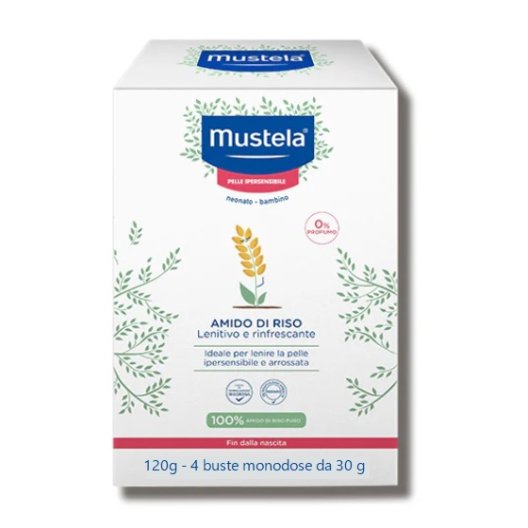 Mustela Amido di Riso - 120 grammi - 4 buste da 30 grammi Mustela Amido di Riso - 120 grammi - 4 buste da 30 grammi