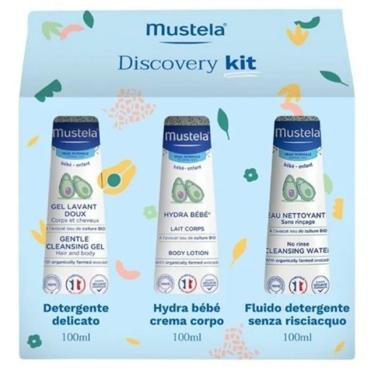 Mustela Discovery Kit - detergente delicato + crema corpo + fluido det senza risciaqui Mustela Discovery Kit - detergente delicato + crema corpo + fluido det senza risciaqui