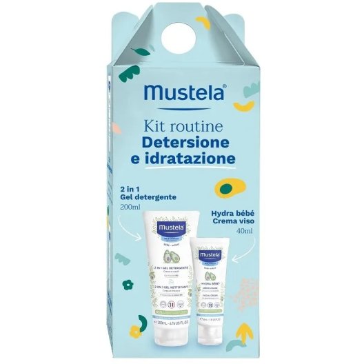 Mustela Kit Routine Detersione e Idratazione - Detergente 200 ml + Crema Viso 40 ml Mustela Kit Routine Detersione e Idratazione - Detergente 200 ml + Crema Viso 40 ml