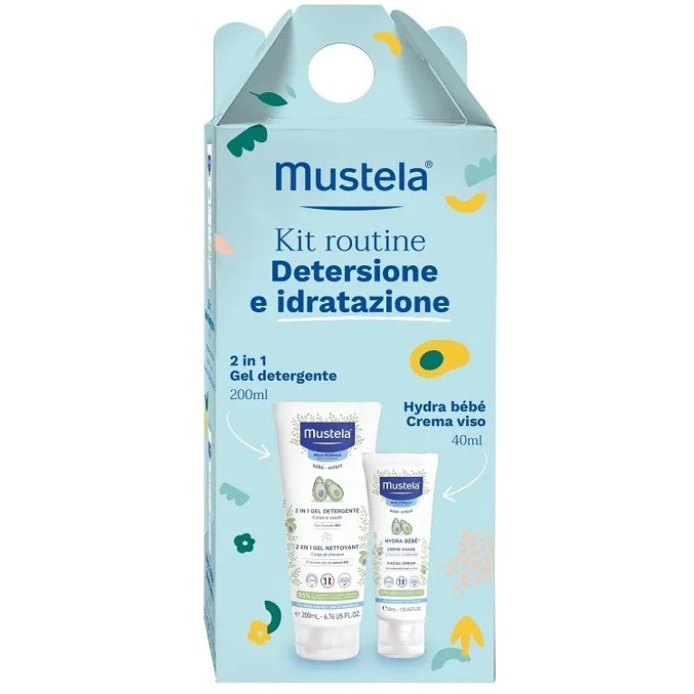 Mustela Kit Routine Detersione e Idratazione - Detergente 200 ml + Crema Viso 40 ml Mustela Kit Routine Detersione e Idratazione - Detergente 200 ml + Crema Viso 40 ml