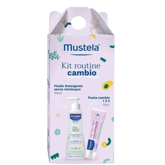 Mustela Kit Routine Cambio - Fluido Detergente 300 ml + Pasta Cambio 50 ml Mustela Kit Routine Cambio - Fluido Detergente 300 ml + Pasta Cambio 50 ml